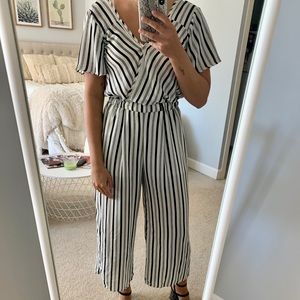 Striped Jumpsuit with liner